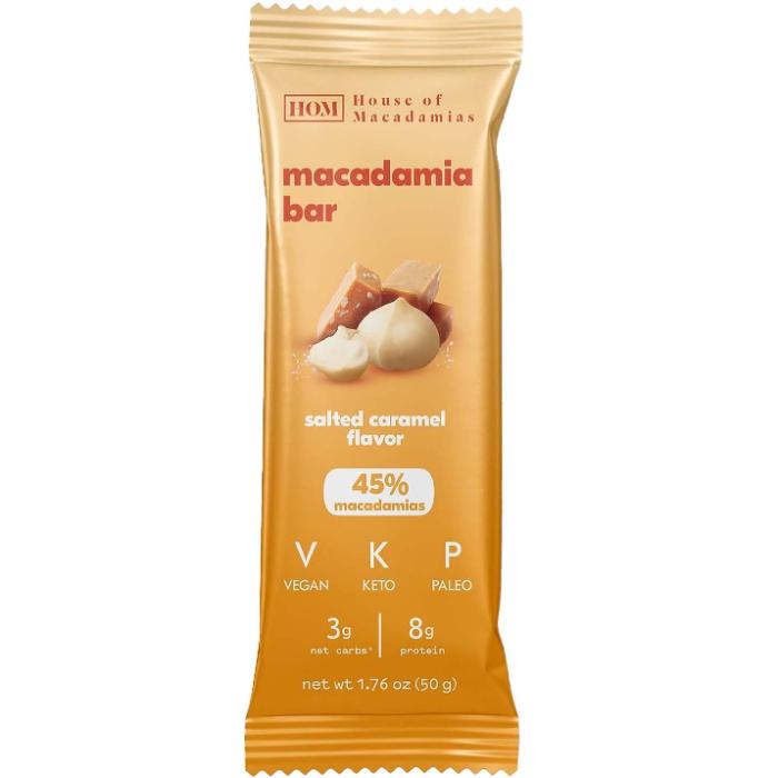 Macadamias - Macadamia Bar Salted Caramel Organic, 50g