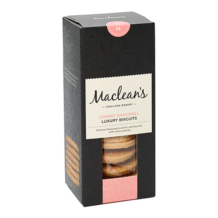Macleans Highland Bakery - Cherry Bakewell Luxury Biscuits, 150g  Pack of 12