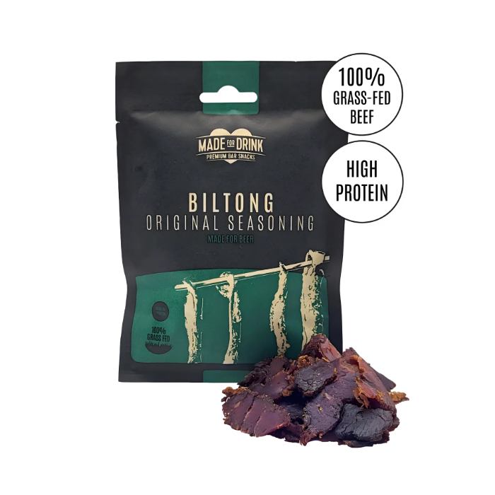 Made For Drink - 100% Grass Fed Irish Beef Biltong, 30g  Pack of 14