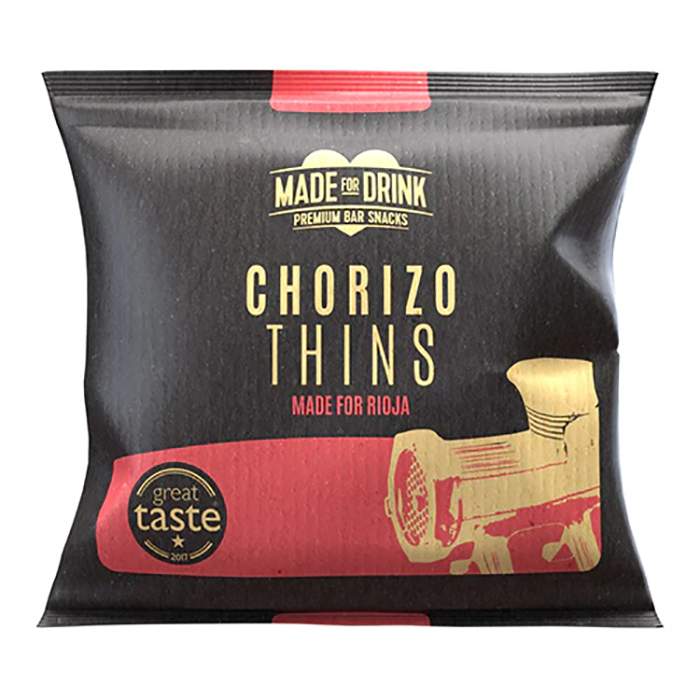Made For Drink - Chorizo Thins, 18g - Pack of 24