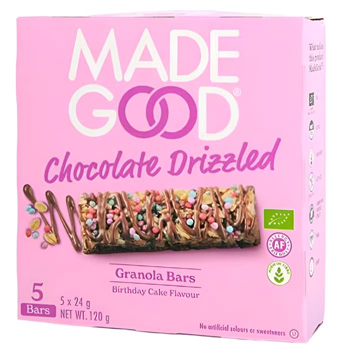 MadeGood - Choc Drizzled Birthday Bar, 144g