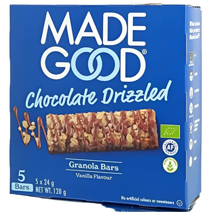 MadeGood - Choc Drizzled Vanilla Bar, 144g 