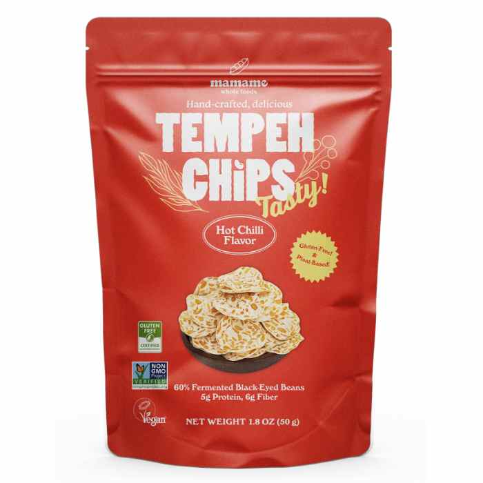 Mamame - Hot Chili Tempeh Chips, 50g  Pack of 12
