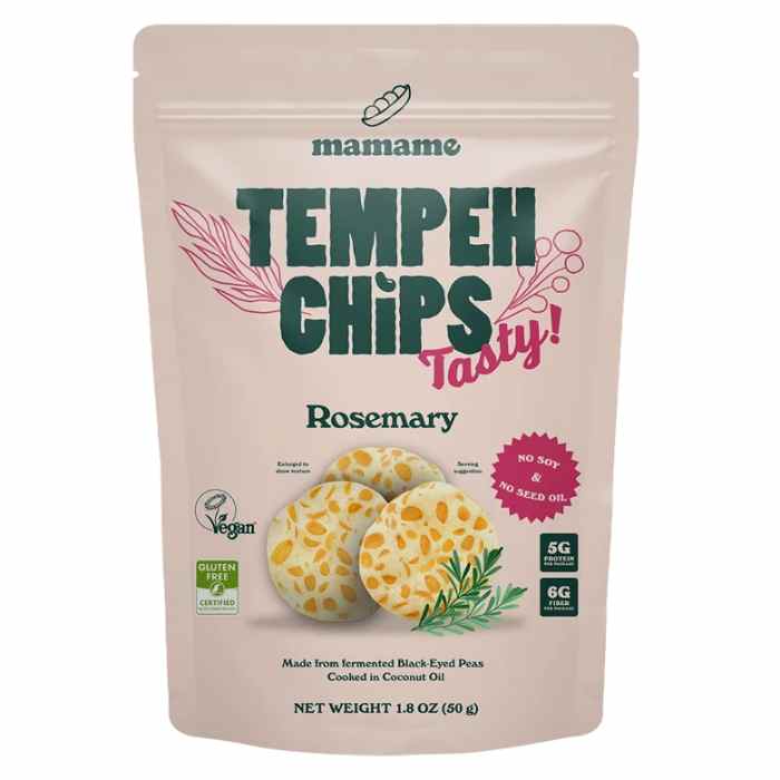 Mamame - Rosemary Tempeh Chips, 50g  Pack of 12