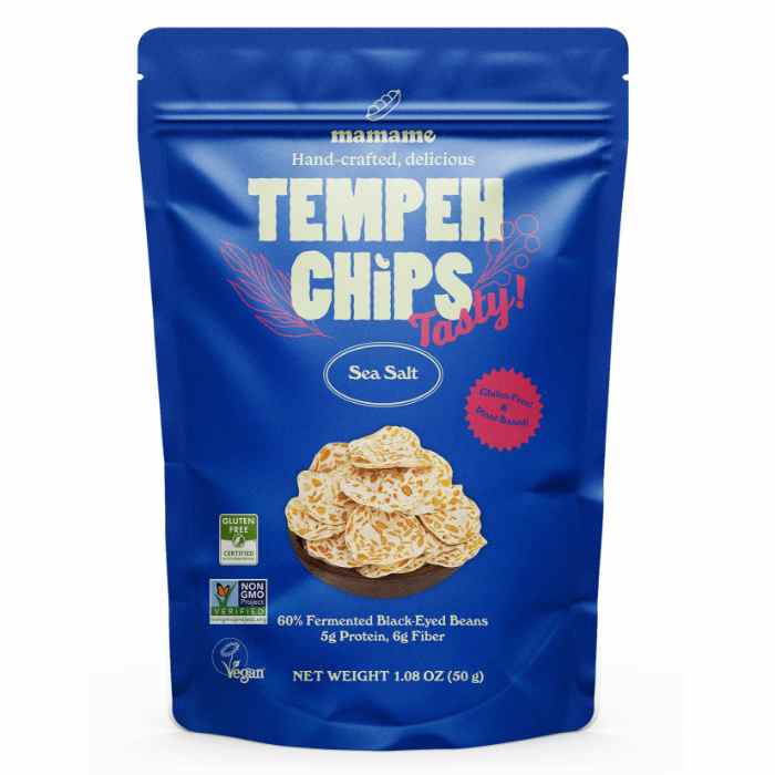 Mamame - Sea Salt Tempeh Chips, 50g  Pack of 12