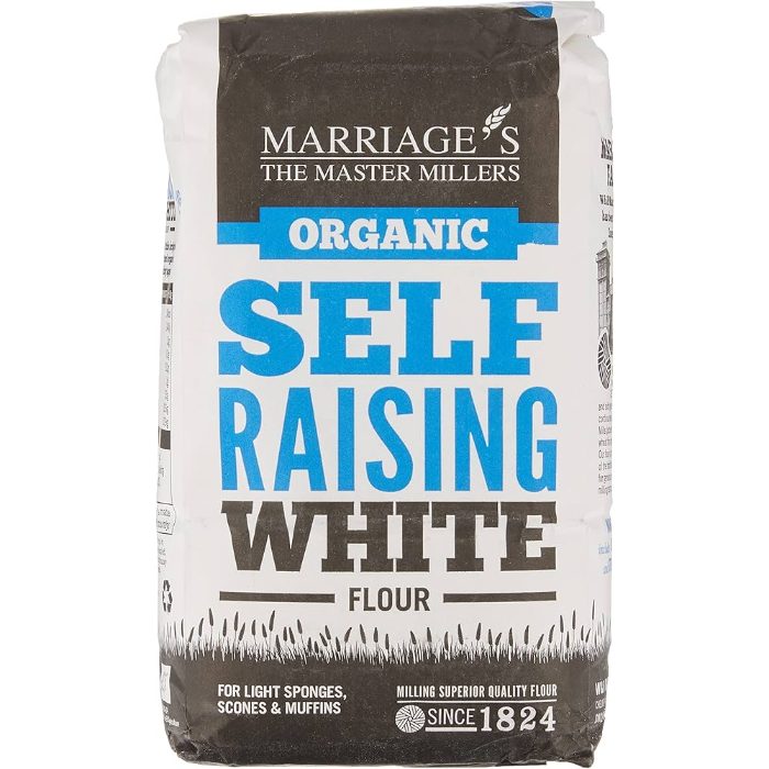 Marriages - Self Raising White Flour Organic, 1kg  Pack of 6