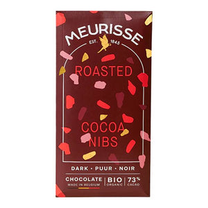 Meurisse - Dark chocolate with Cocoa Nibs, 100g | Pack of 15