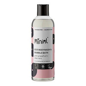 Miniml - Bodywash & Bubble Bath Pink Grapefruit & Aloe Vera | Multiple Sizes