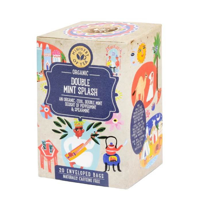 Ministry of Tea - Organic Double Mint Splash Tea, 20 Bags