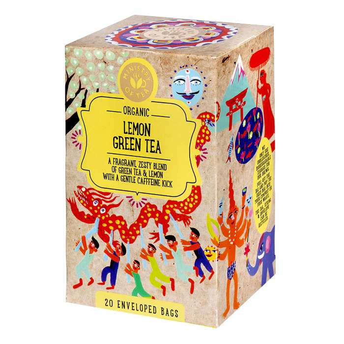 Ministry of Tea - Organic Lemon Green Tea, 20 Bags