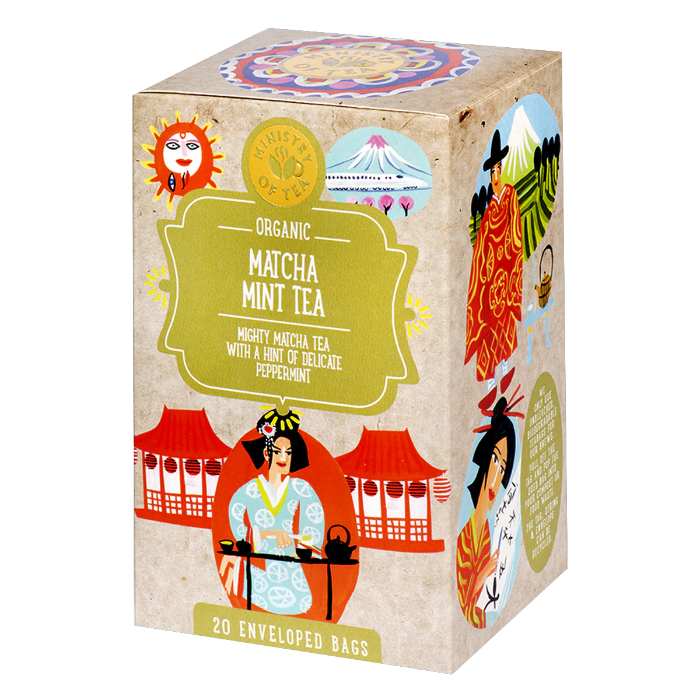 Ministry of Tea - Organic Mint Matcha Tea, 20 Bags