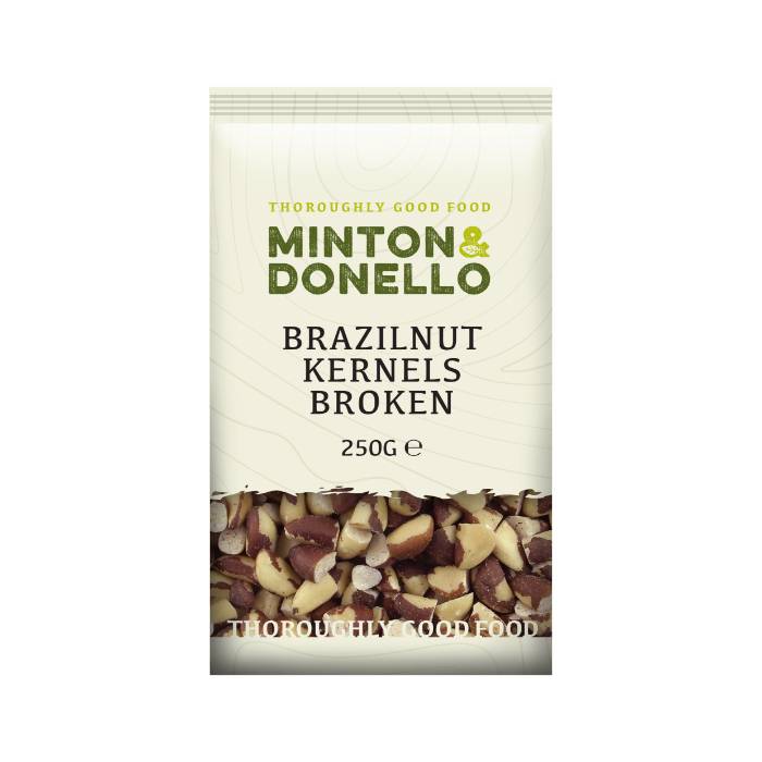 Minton & Donello - Brazilnut Kernels Broken, 250g  Pack of 6