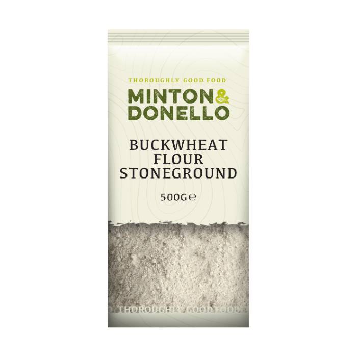 Minton & Donello - Buckwheat Flour Stoneground, 500g  Pack of 6