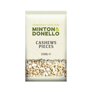 Minton & Donello - Cashews Pieces, 250g | Pack of 6