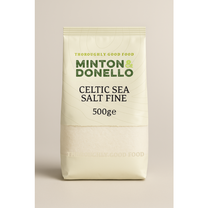 Minton & Donello - Celtic Sea Salt Fine, 500g  Pack of 6
