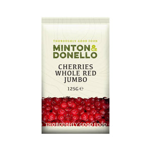 Minton & Donello - Cherries Whole Red Jumbo, 125g | Pack of 6