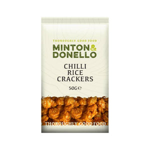 Minton & Donello - Chilli Rice Crackers | Pack of 6 | Multiple Sizes