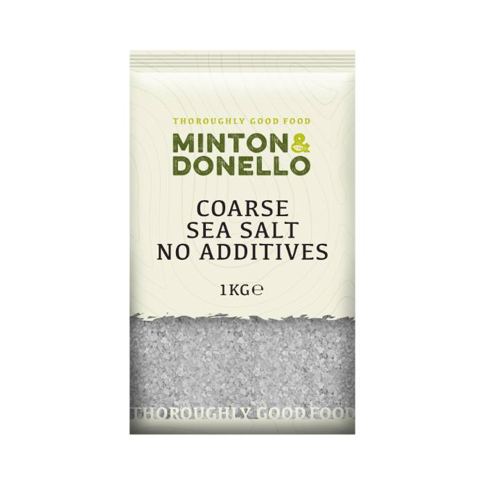Minton & Donello - Coarse Sea Salt No Additives, 1000g  Pack of 6