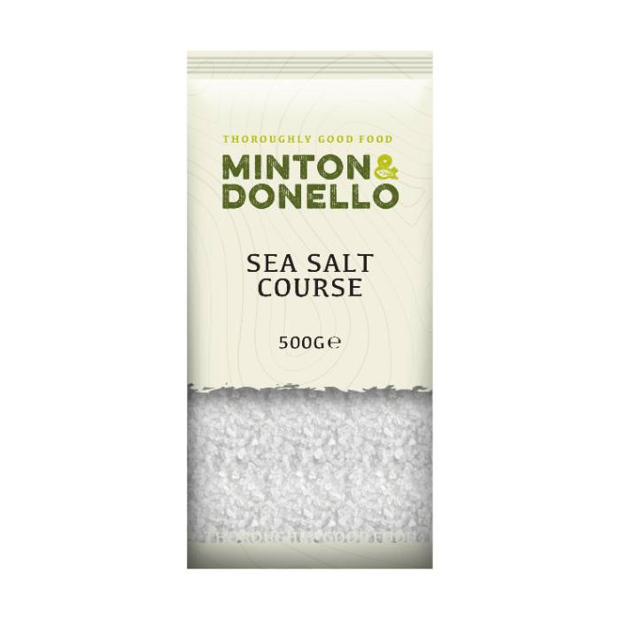 Minton & Donello - Coarse Sea Salt No Additives, 500g  Pack of 6