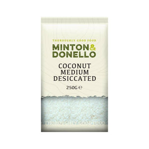 Minton & Donello - Coconut Medium Desiccated, 250g | Pack of 6