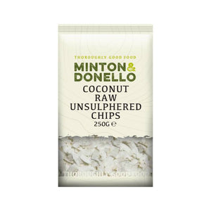 Minton & Donello - Coconut Raw Unsulphered Chips, 250g | Pack of 6