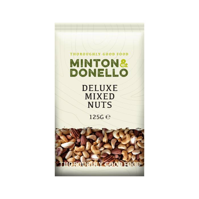 Minton & Donello - Deluxe Mixed Nuts, 125g  Pack of 6