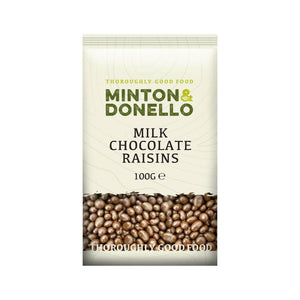 Minton & Donello - Milk Chocolate Raisins | Pack of 6 | Multiple Sizes