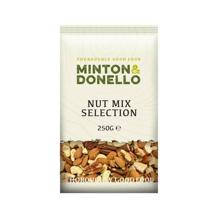 Minton & Donello - Nut Mix Selection, 250g  Pack of 6