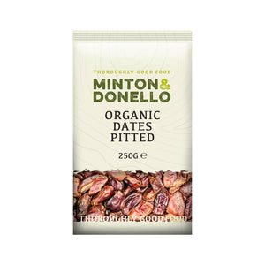 Minton & Donello - Organic Dates Pitted, 250g | Pack of 6