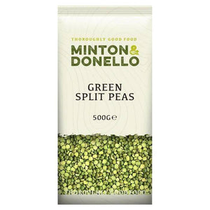 Minton & Donello - Organic Green Split Peas, 500g | Pack of 6