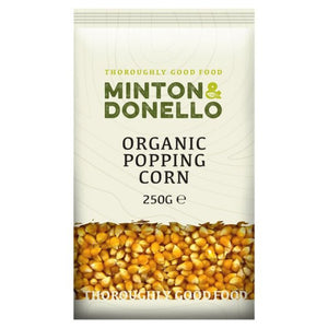 Minton & Donello - Organic Popping Corn, 250g | Pack of 6