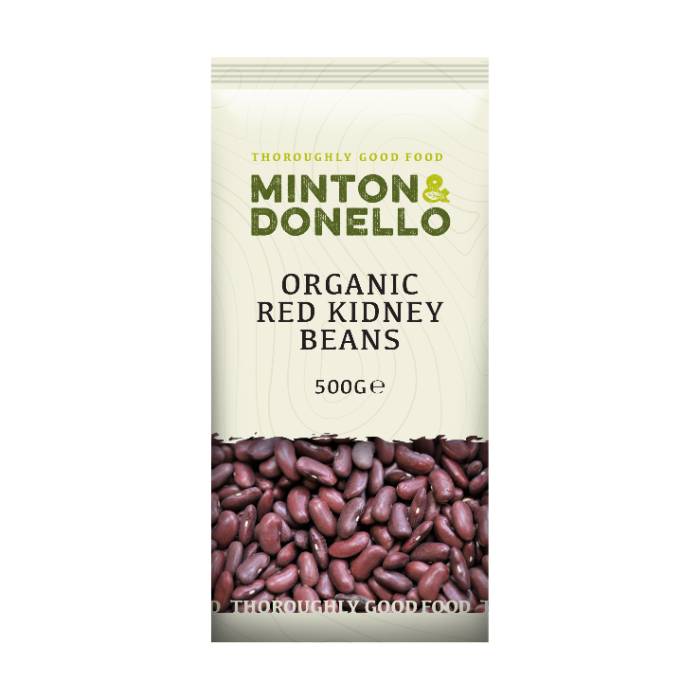 Minton & Donello - Organic Red Kidney Beans, 500g  Pack of 6