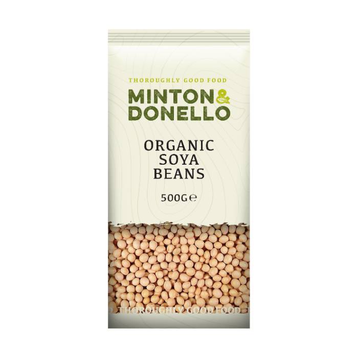 Minton & Donello - Organic Soya Beans, 500g  Pack of 6