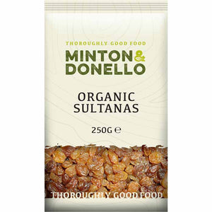 Minton & Donello - Organic Sultanas | Pack of 6 | Multiple Sizes