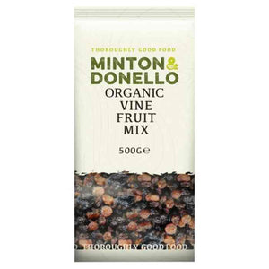 Minton & Donello - Organic Vine Fruit Mix, 500g | Pack of 6