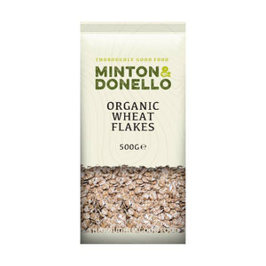 Minton & Donello - Organic Wheat Flakes, 500g | Pack of 6