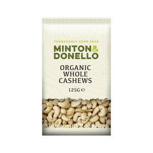 Minton & Donello - Organic Whole Cashews | Pack of 6 | Multiple Sizes