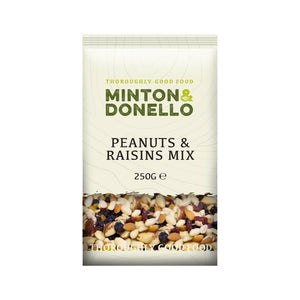 Minton & Donello - Peanuts & Raisins Mix, 250g | Pack of 6