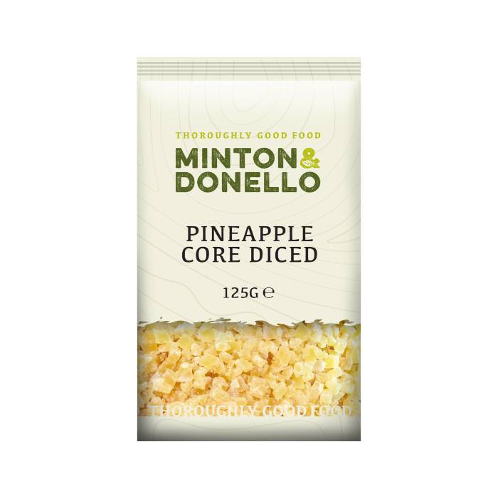 Minton & Donello - Pineapple Core Diced, 125g  Pack of 6 