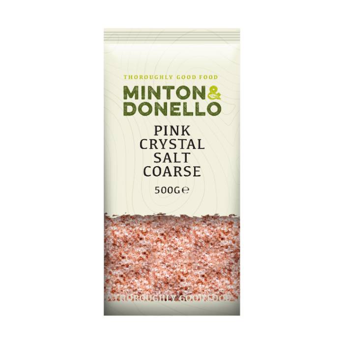 Minton & Donello - Pink Crystal Salt Coarse, 500g  Pack of 6