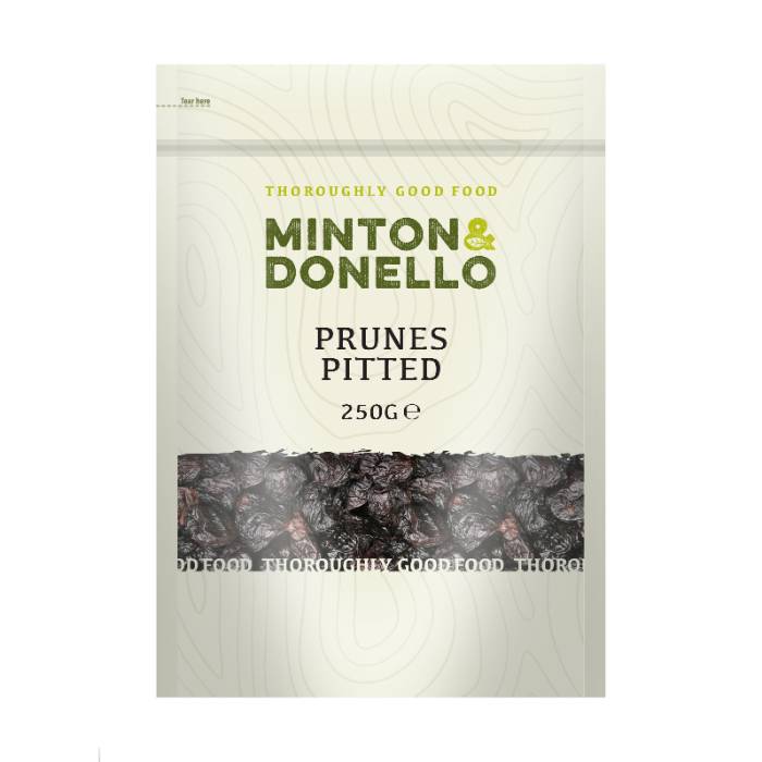 Minton & Donello - Prunes Pitted, 250g Pack of 6