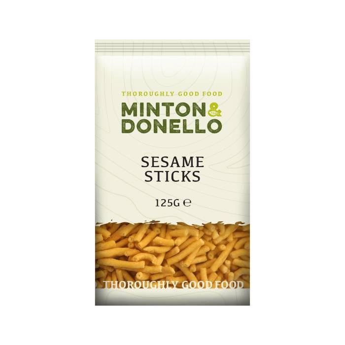 Minton & Donello - Sesame Sticks, 125g  Pack of 6