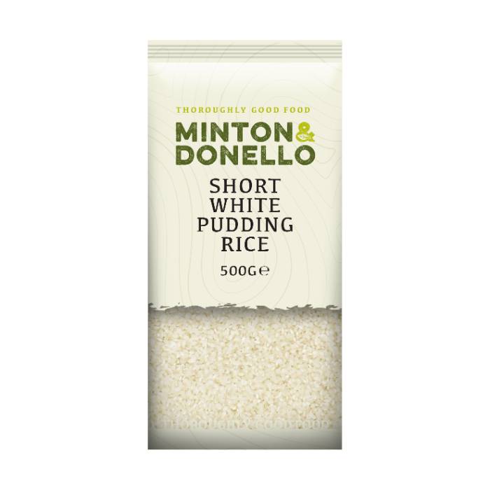 Minton & Donello - Short White Pudding Rice, 500g  Pack of 6