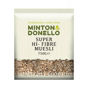 Minton & Donello - Super Hi-Fibre Muesli, 750g | Pack of 6