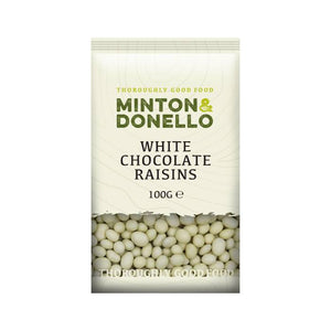 Minton & Donello - White Chocolate Raisins, 100g | Pack of 6