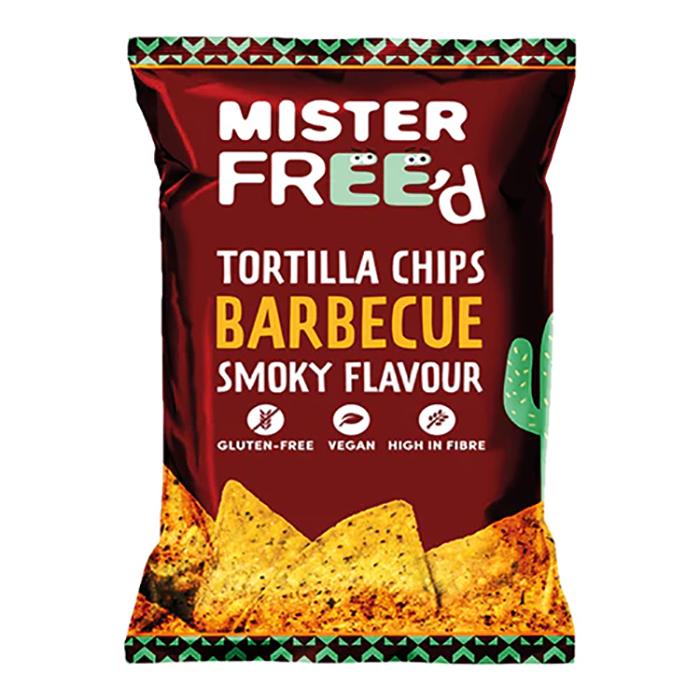 Mister Free'd - Tortilla Chips with Barbecue, 135g  Pack of 12