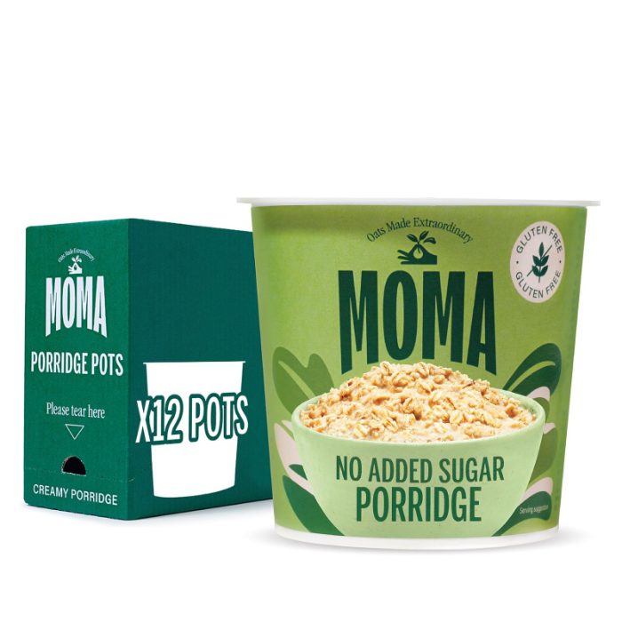 Moma - No Added Sugar Porridge Pots, 65g  Pack of 12
