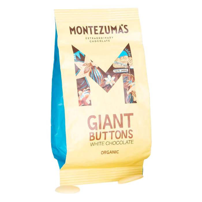 Montezuma's - Organic White Chocolate Buttons, 120g - Pack of 8