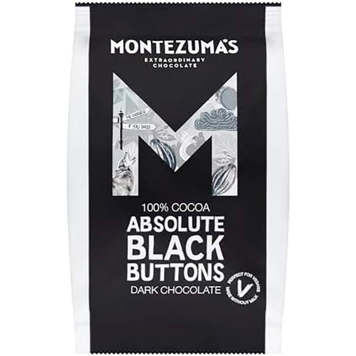 Montezumas - Absolute Black Buttons, 120g  Pack of 8