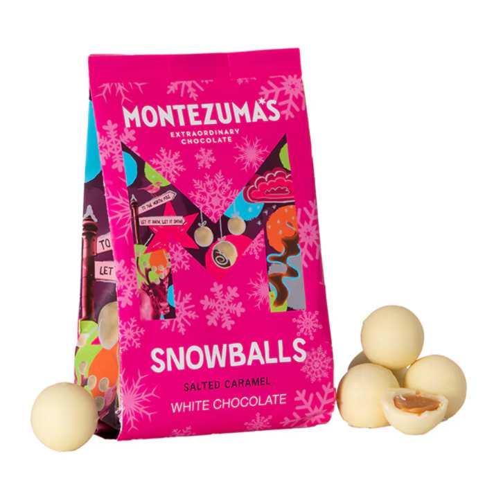 Montezumas - Caramel centre White Chocolate Snowballs, 150g